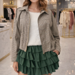 FERMUARLI PİLELİ CEKET