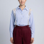 İNCİ DETAYLI GÖMLEK