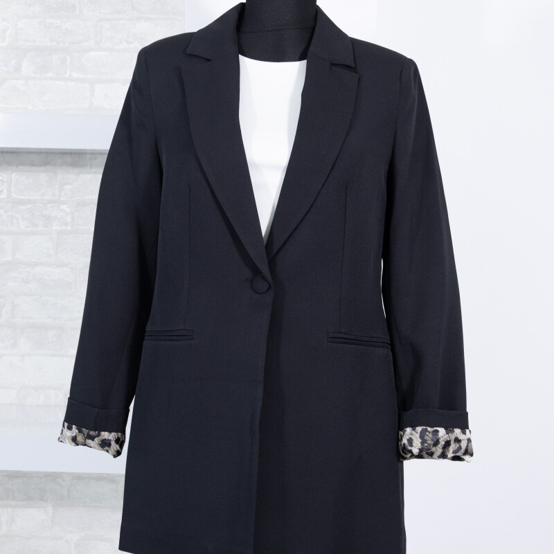 LEOPAR DETAYLI BLAZER CEKET